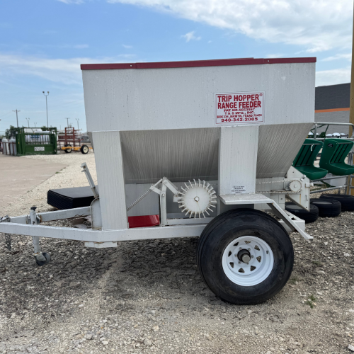 Hunting feeders on display outside of McGregor General Store.