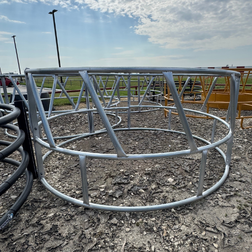 Farm feeders on display outside of McGregor General Store.