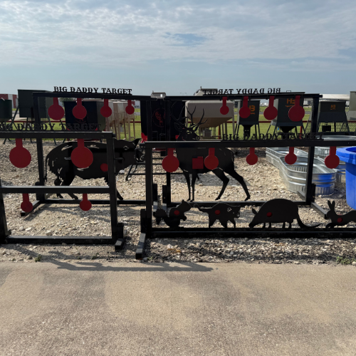 Hunting targets on display outside of McGregor General Store.