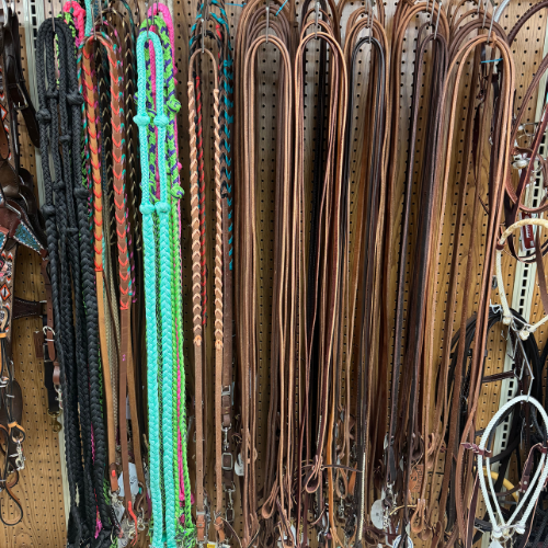 Farm supplies on display inside of McGregor General Store.