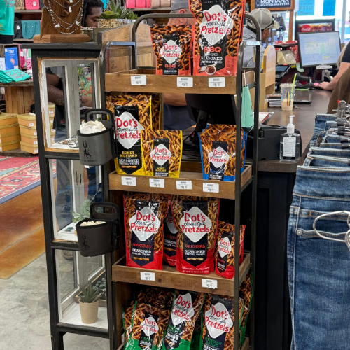 Snacks on display inside of McGregor General store.