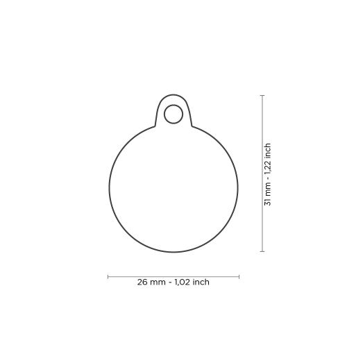 MyFamily Bronx The Boss Small Circle with Rhombus ID Tag in English Brass