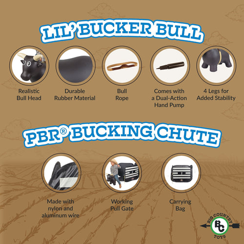Big Country Toys Lil' Bucker® Bull & PBR® Bucking Chute
