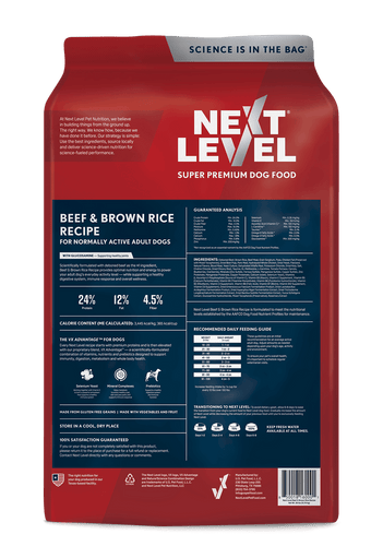 Next Level Beef & Brown Rice Recipe Super Premium Dog Food