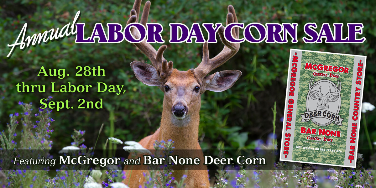 labor day deer corn sale