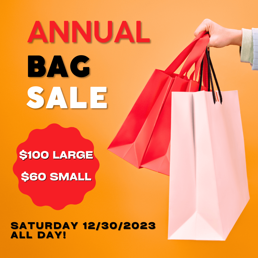 annual bag sale fill the bag bargain bargains after Christmas sales discount discounts mcgregor texas tx